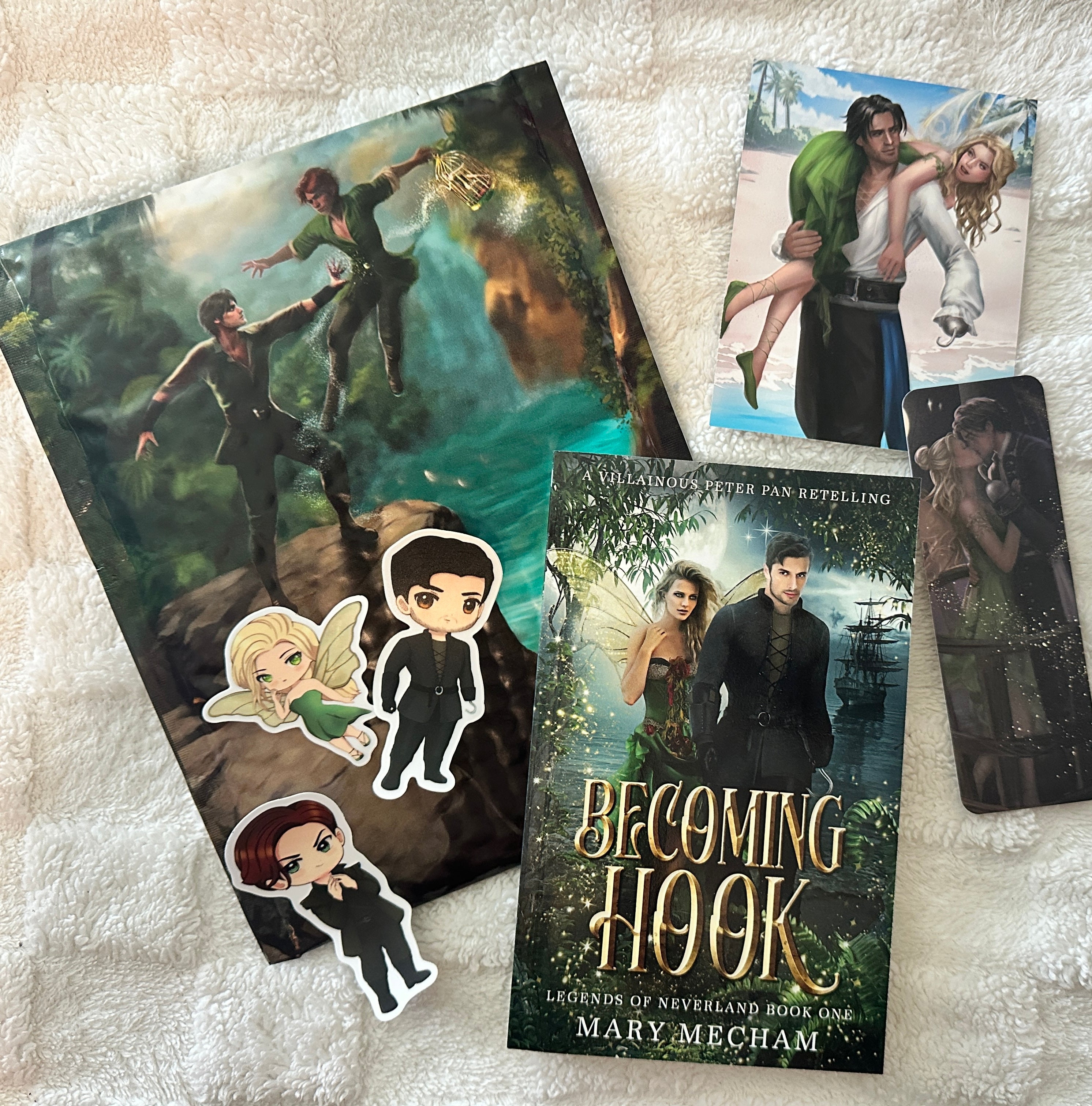 BECOMING HOOK SIGNED BOOK AND SWAG