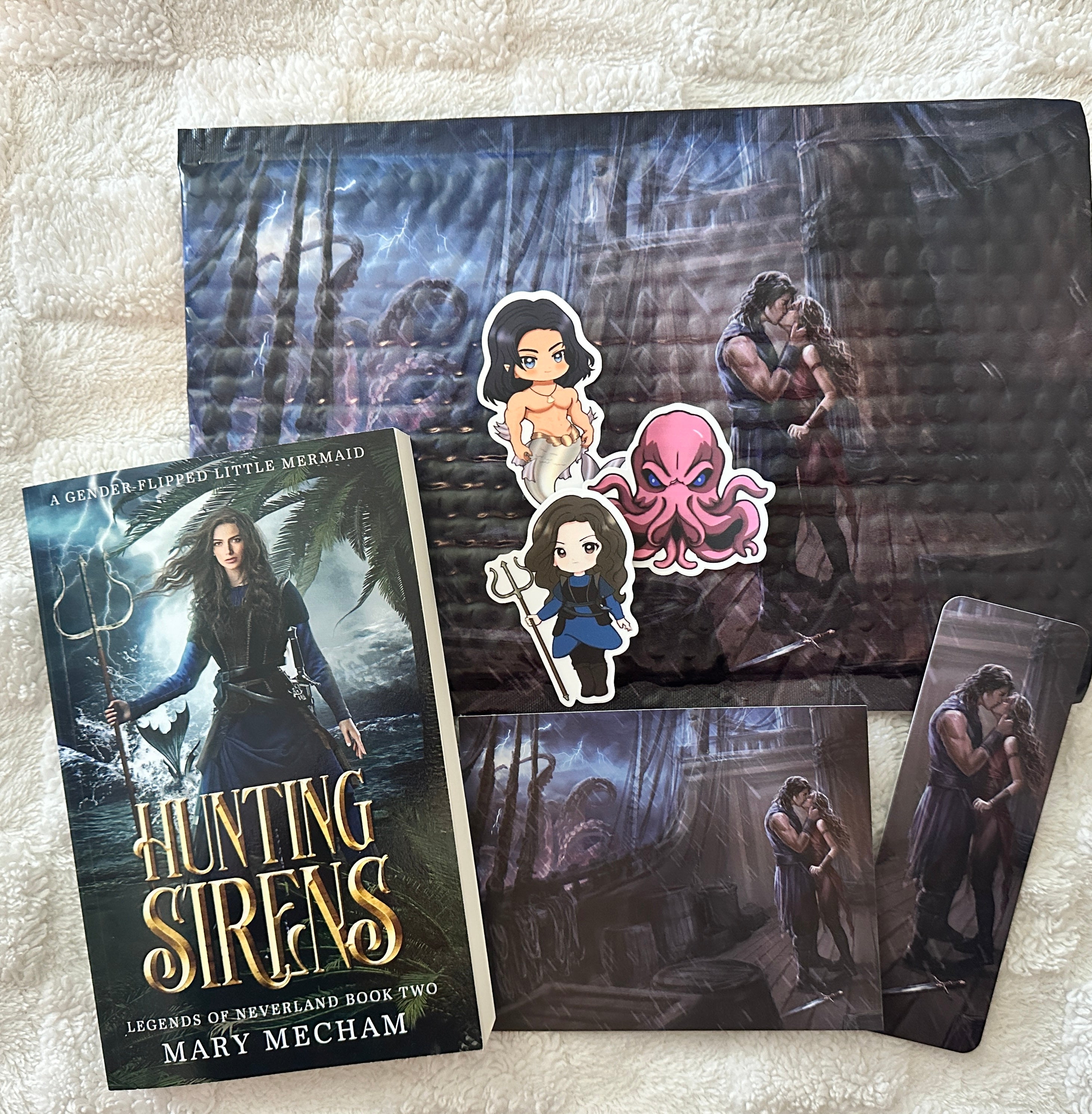 HUNTING SIRENS SIGNED BOOK AND SWAG
