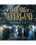 Cover of 'Legends of Neverland' books 1-3 with characters and fantasy elements.
